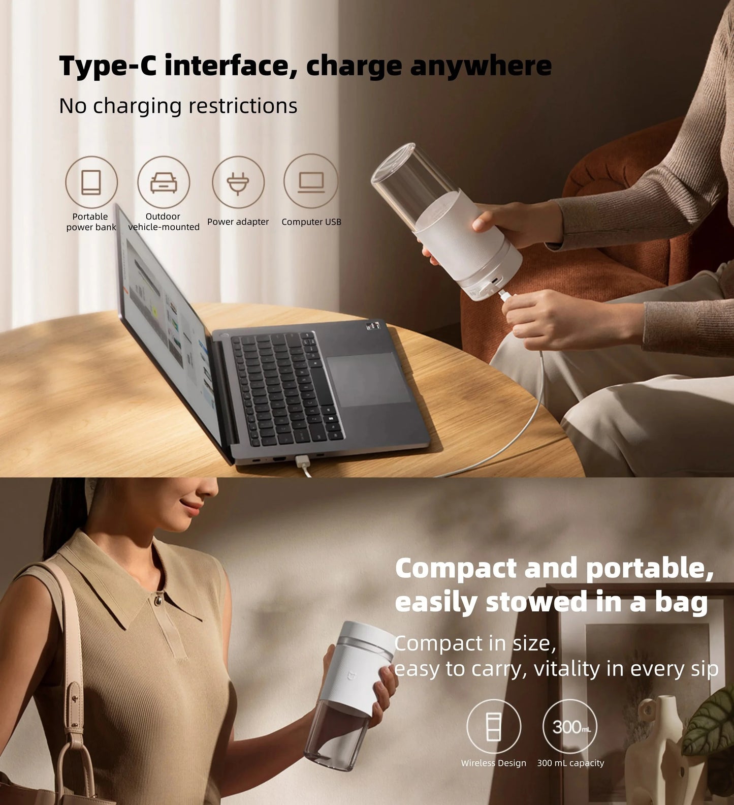 FreshBlend™ Mini Portable Juicer